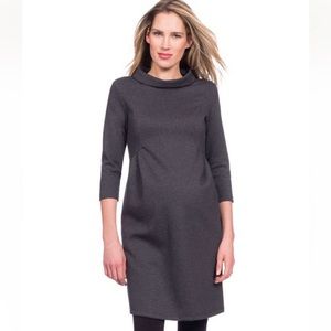 Seraphine funnel neck maternity dress charcoal gray size 4